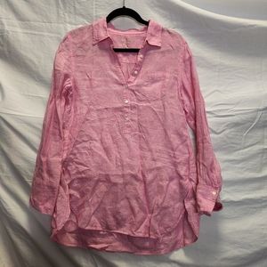 Lily Pulitzer Pink Linen Tunic Size 4